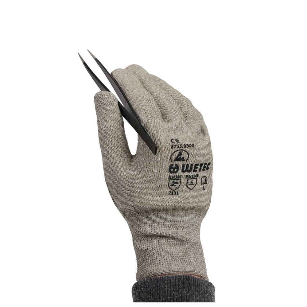 WETEC ESD-Handschuhe, PVC-Micro-Noppen, L-3