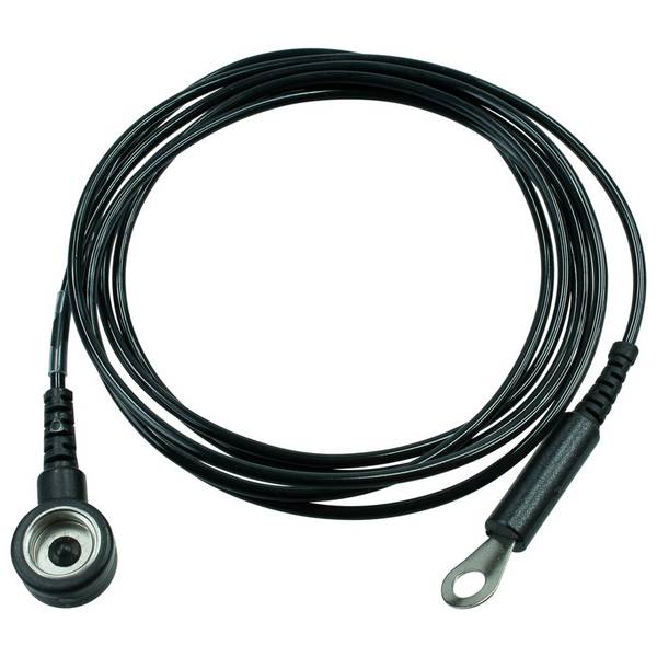 WETEC Erdungsleitung, ESD, 10 mm DK/Öse 4 mm, 1,5 m, 1 MOhm