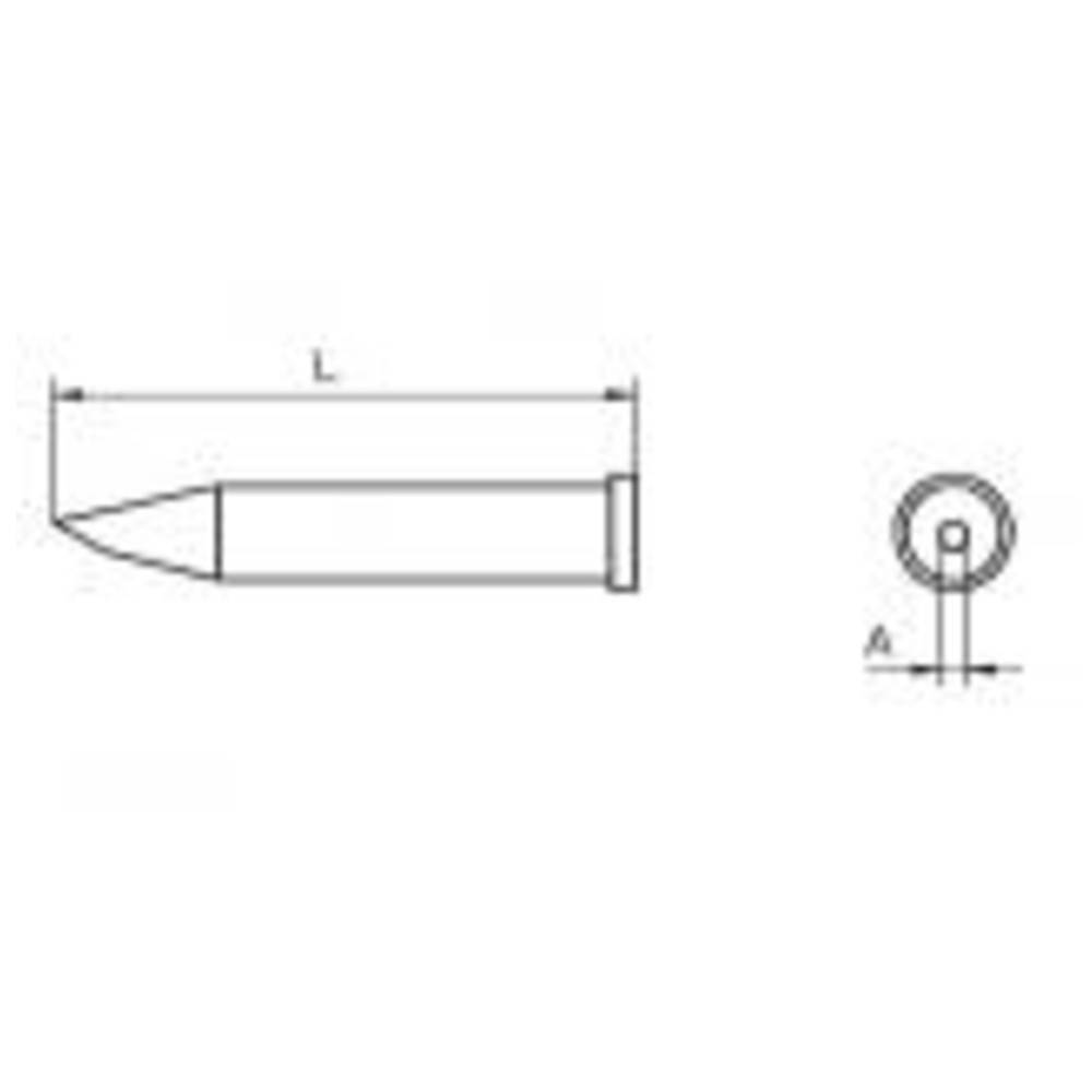 Weller Lötspitze Serie XT, Rundform, XT F/Ø 1,2 mm, abgeschrägt 30°-1