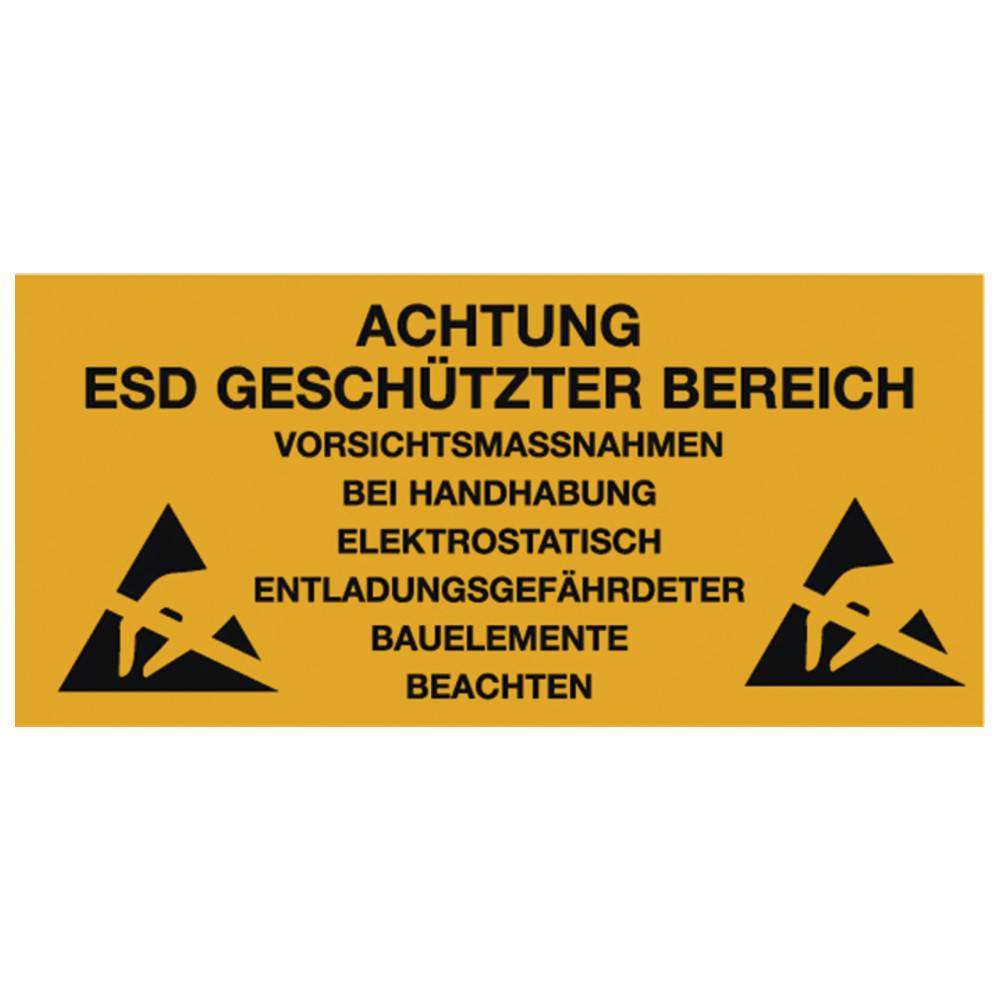 Warmbier Kunststoffschild zum Aufhängen, ESD, deutsch-0