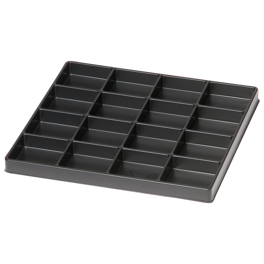 Warmbier Tiefzieh-Tray 20 mm, ESD, Fächer 42 Stück, 34 x 36 mm-0