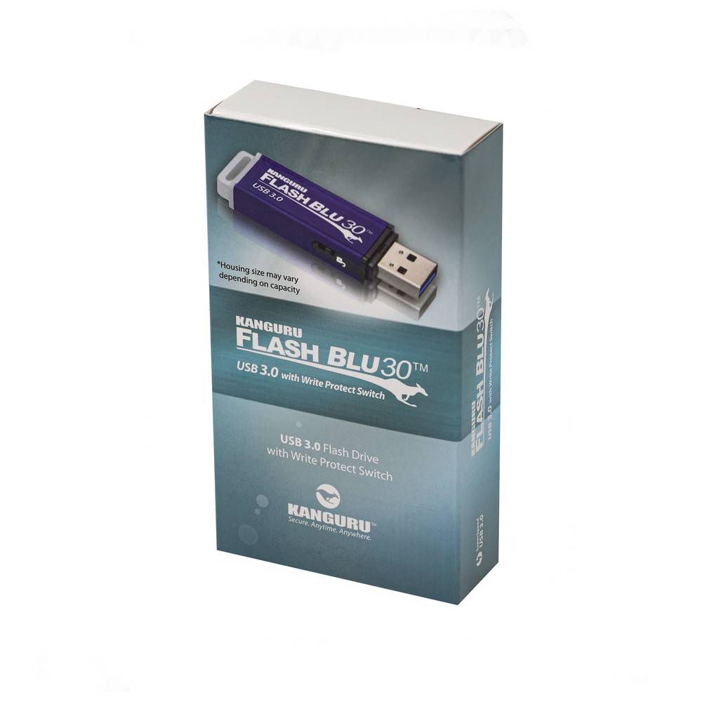Kanguru Solutions Kanguru FlashBlu30 USB 3.0 with Write Protect-1