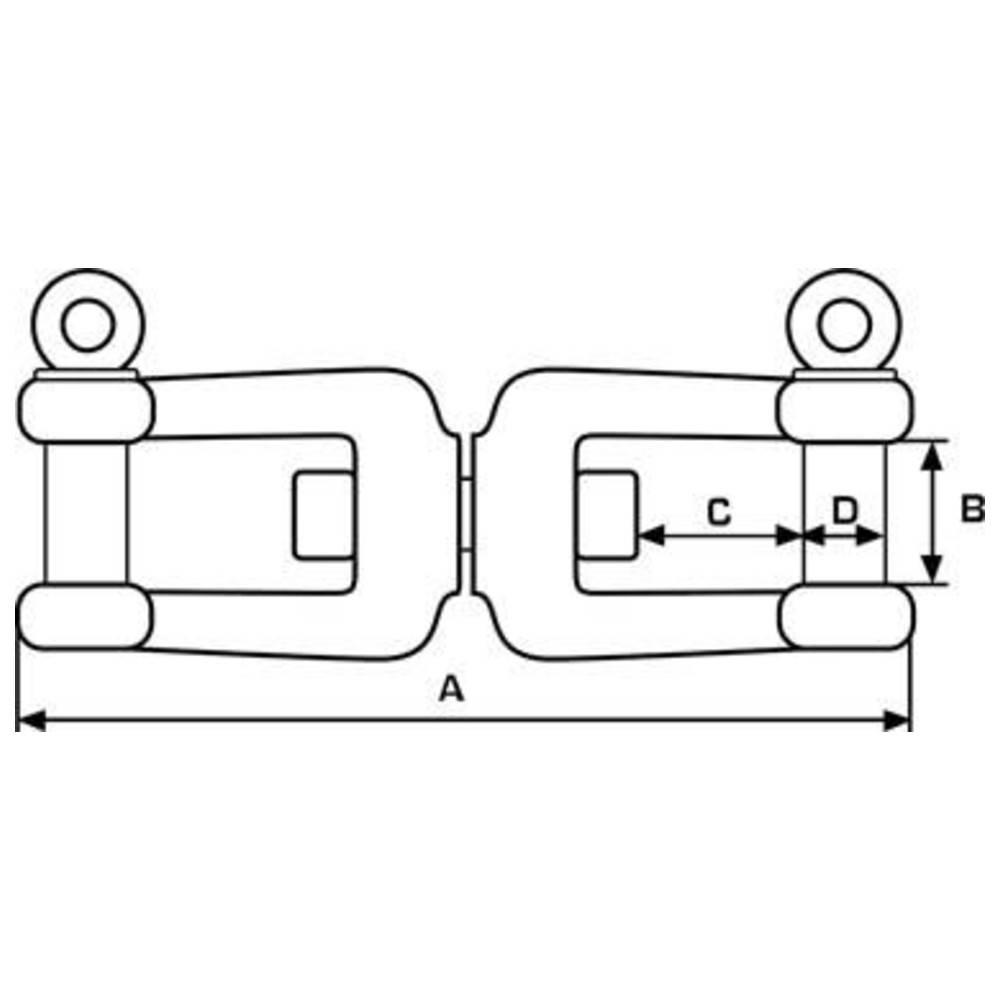Wirbelschäkel (SB) A4, 10,0mm a 1 Stk.-1