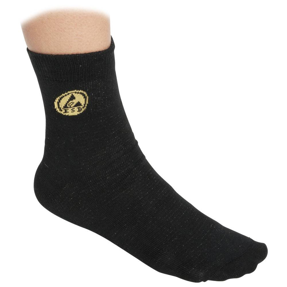 Warmbier ESD-Socken, schwarz mit ESD-Logo, Größe 43-45-0