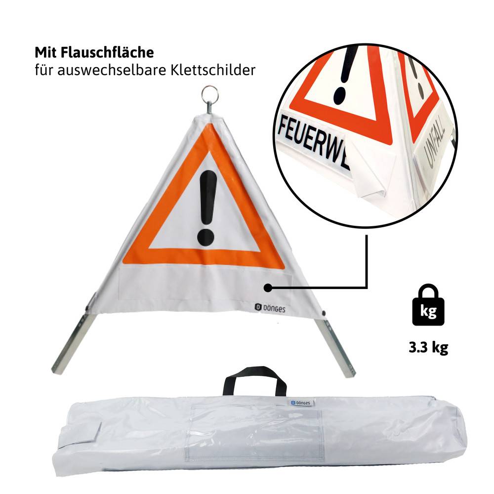 Dönges Klett-Faltsignal, 700 mm, Tagesleuchtfarbe, ohne-4