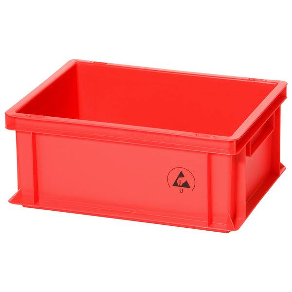 Warmbier Lagerbehälter IDP-STAT, ESD, 400 x 300 x 120 mm, gelb