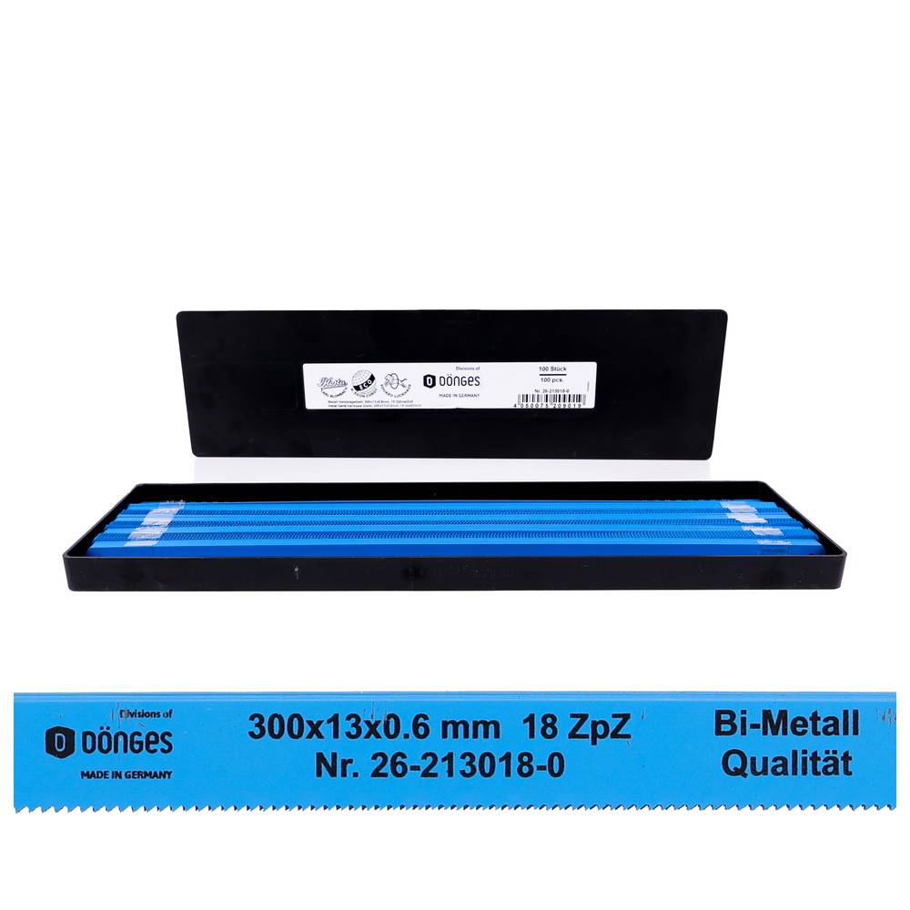 Dönges Metallsägeblatt HSS Bi-Metall, einseitig, blau, 300x13x0,63 mm, 24 ZpZ-3