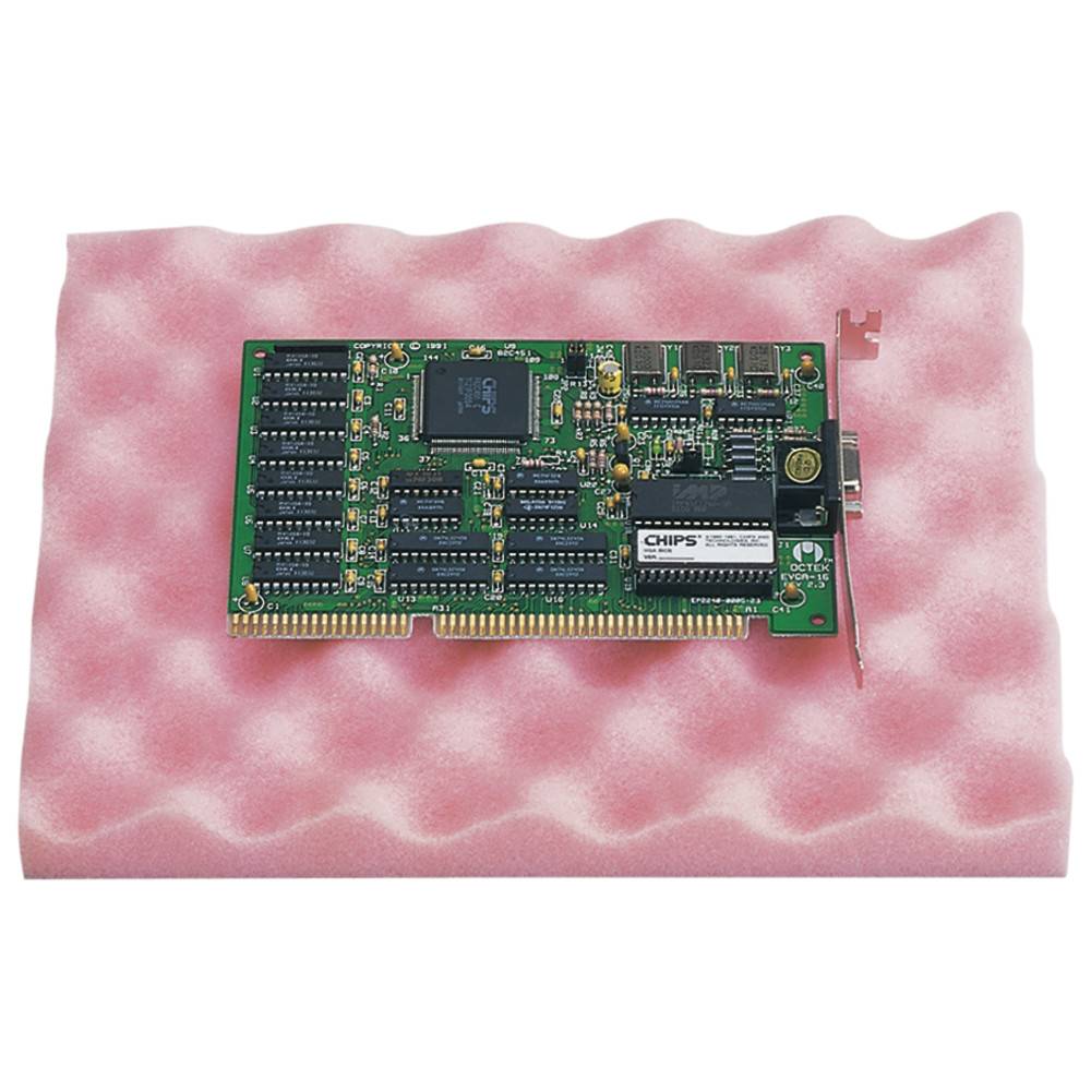 Warmbier PU-Schaumstoff rosa, ESD, 553 x 353 x 20 mm, Profil 1:1-0