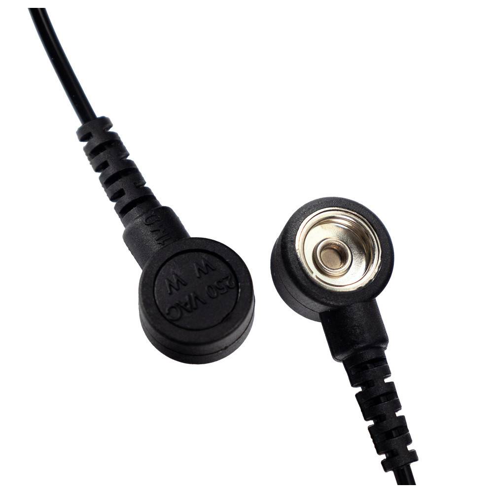Warmbier Erdungsbaustein, ESD, 10 mm DK/2,4 m Spiralkabel, 1 MOhm-2