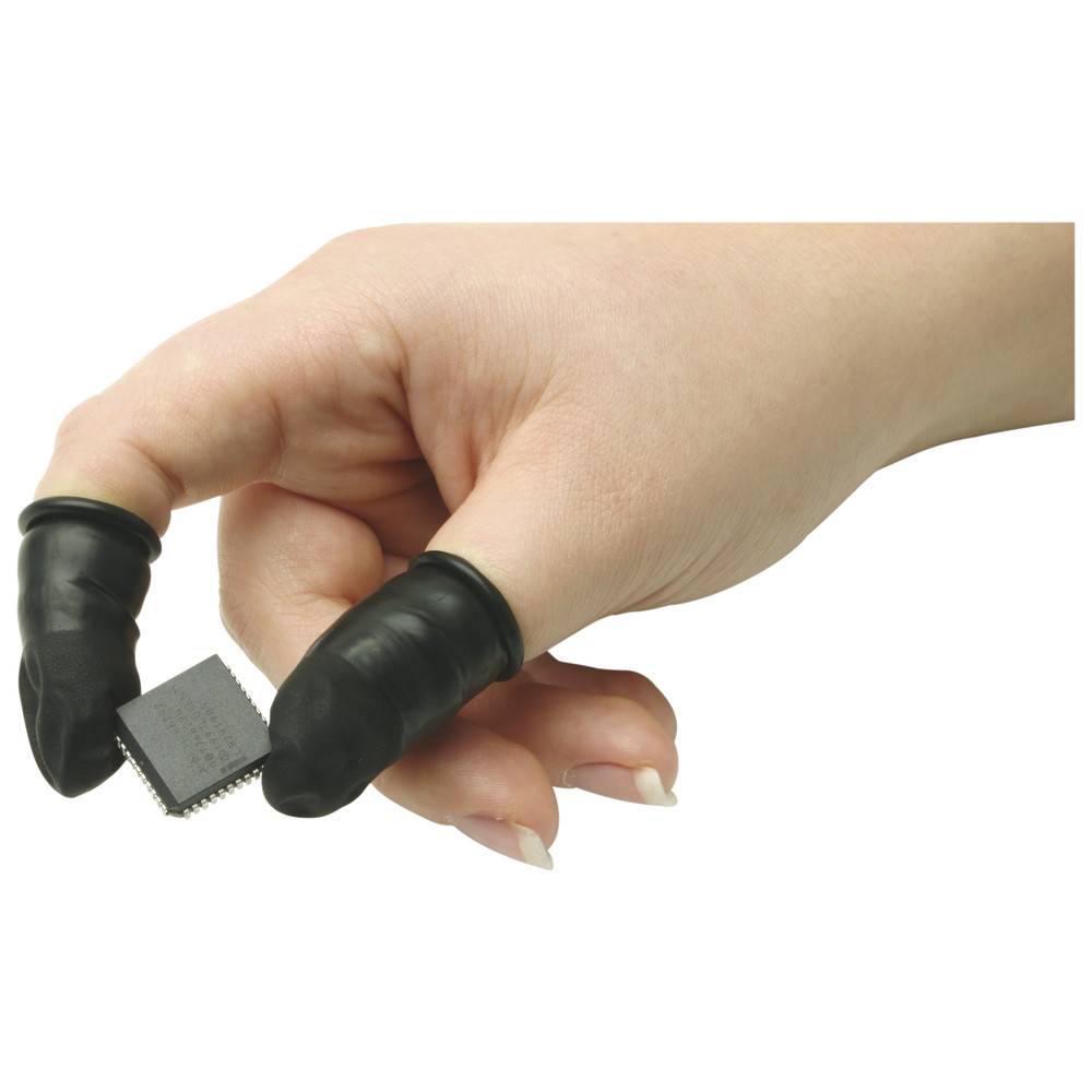 WETEC Fingerlinge, schwarz, leitfähig, L-0
