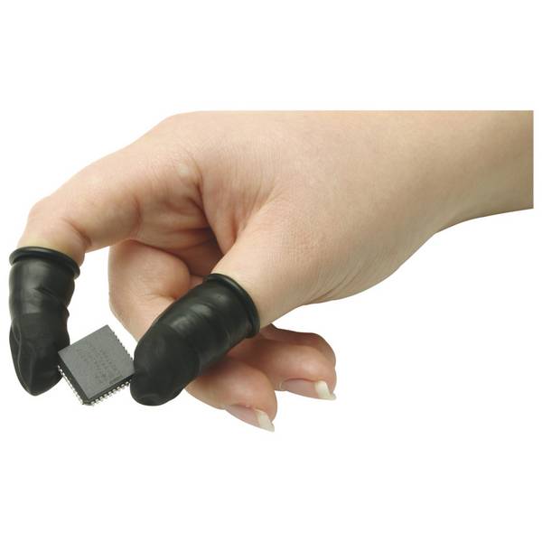 WETEC Fingerlinge, schwarz, leitfähig, XL
