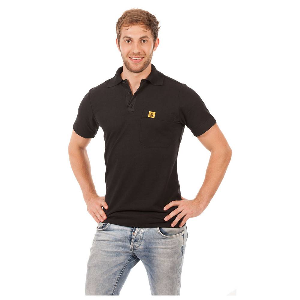 Warmbier ESD-Polo-Shirt, M, schwarz