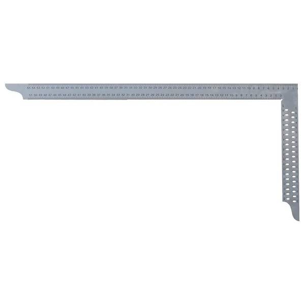 hedue® Zimmermannswinkel ZN - Nahtloser, großer Zimmererwinkel aus Edelstahl mit Anreißlöcher & mm-Skala Typ A, 800 mm