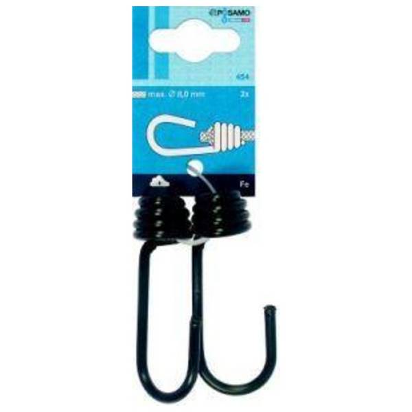 E-NORMpro Spannhaken für Gummiseil 8 mm schw beschichtet a 2Stck