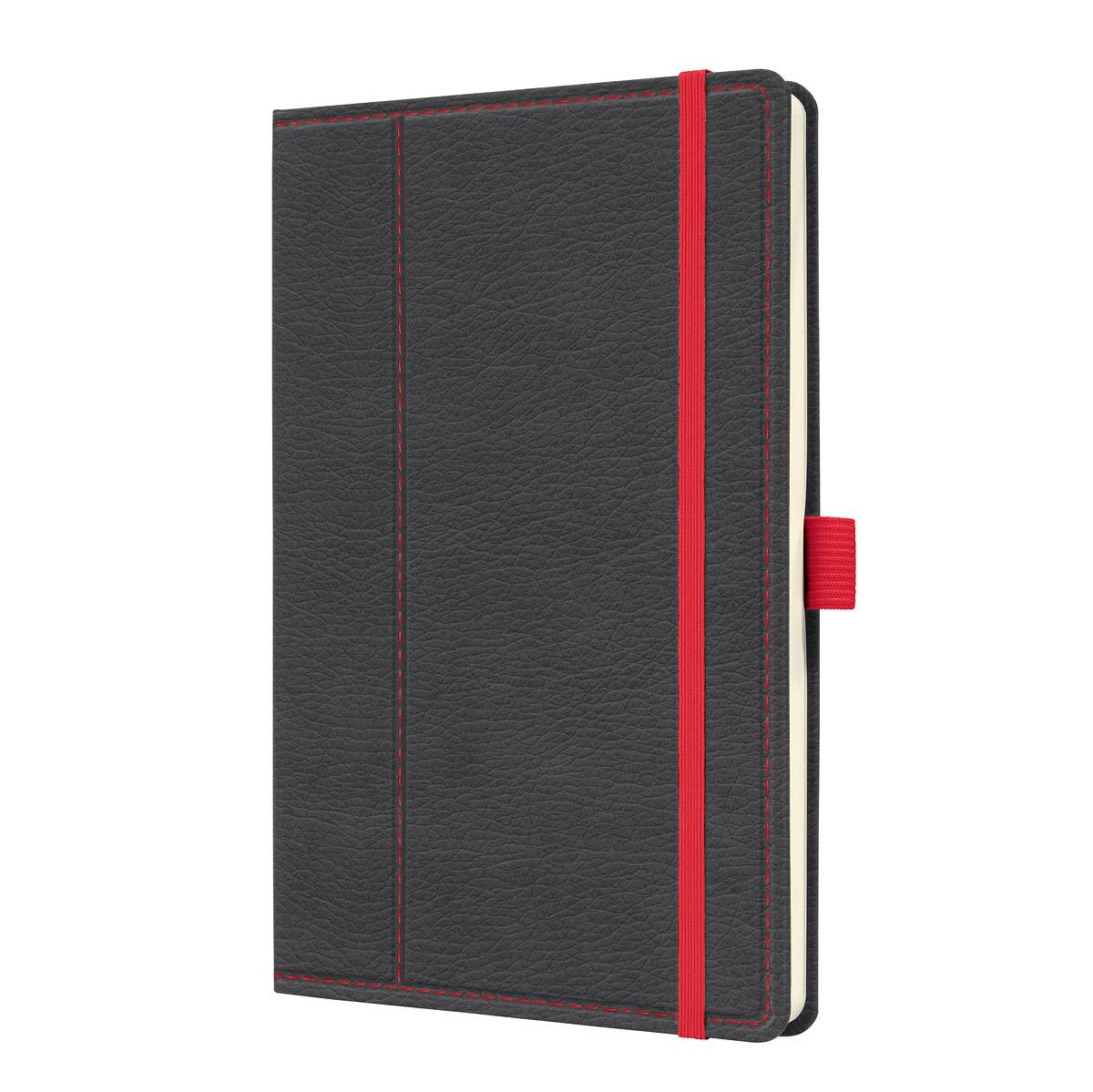 SIGEL Notizbuch Conceptum - Design Casual - punktkariert (Dot-Lineatur) - ca. A5 - grau, rot - Hardcover - 194 S.-1