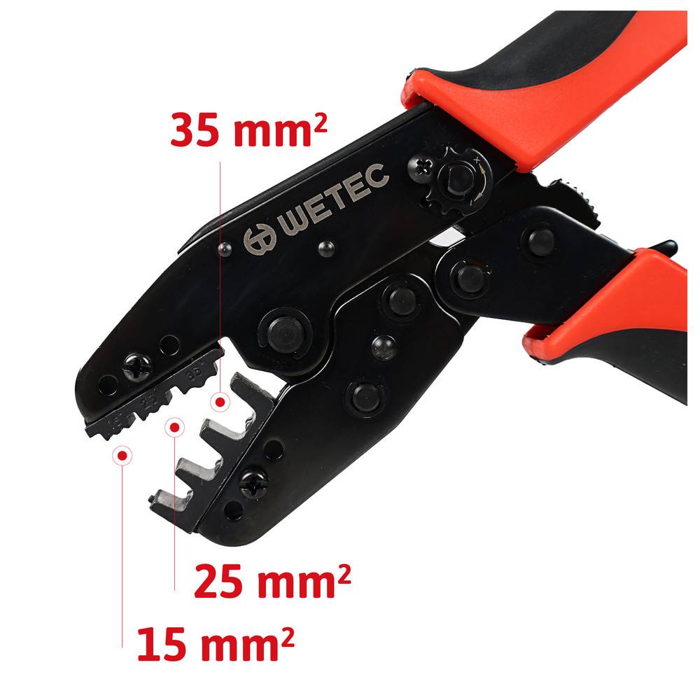 WETEC Crimp-Hebelzange, Trapezpressung, für Leiterquerschnitt 16 - 25 - 35 mm²-2