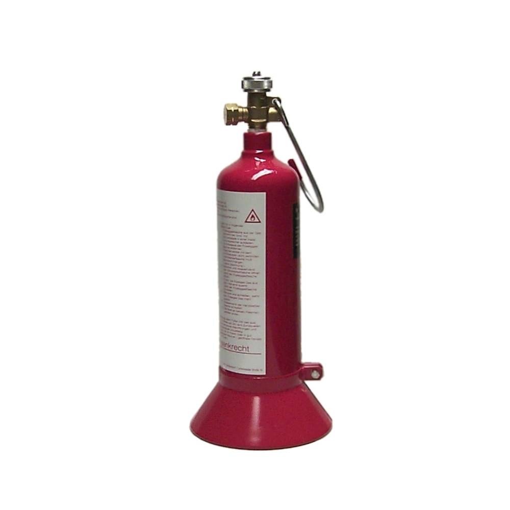 Borrmann Brenner Flüssiggasflasche mit Fuß, Ventil und Haken, 425 g, leer-0