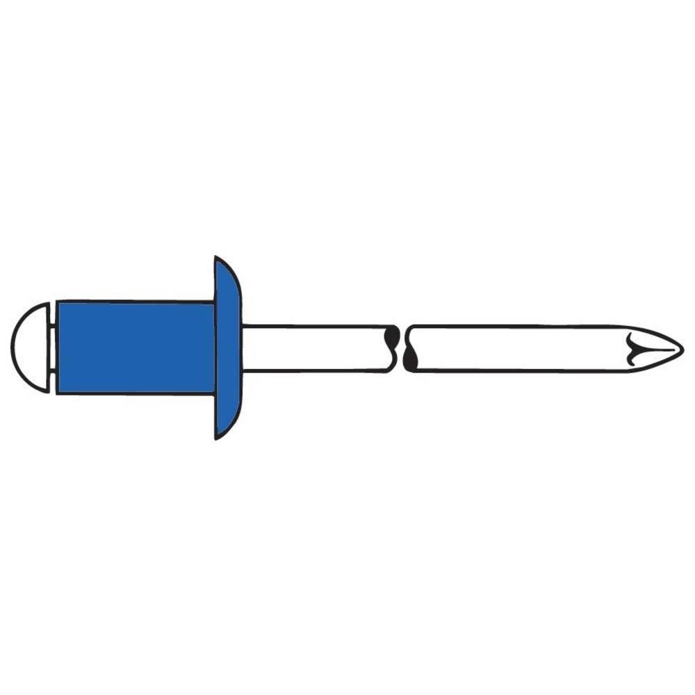Gesipa Blindniet Stahl Standard Flachrundkopf 4 x 6 mm-0