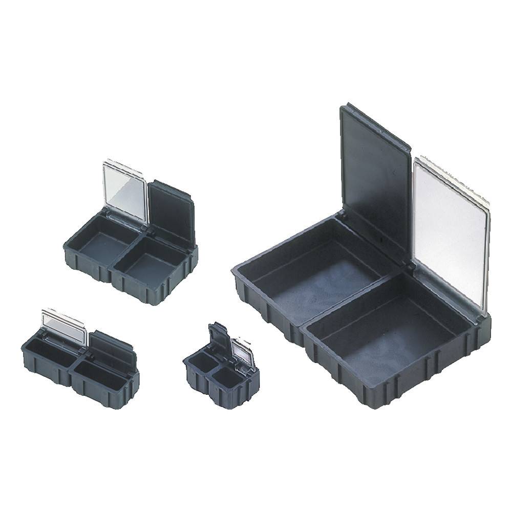 WETEC SMD-Klappbox, ESD, 68 x 57 x 15 mm, maxi, transparent-0