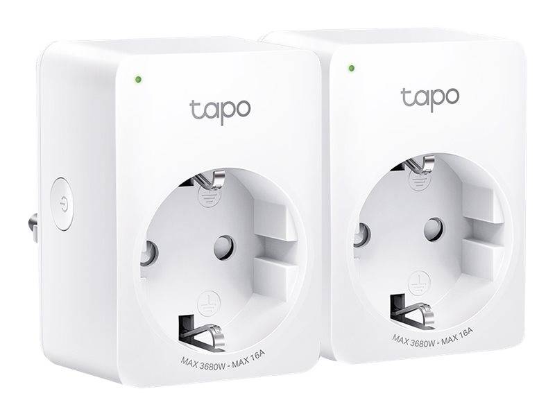TP-LINK Tapo P110 V1 Smart-Stecker mini kabellos 802.11b/g/n 2.4 Ghz Packung mit 2 2-0