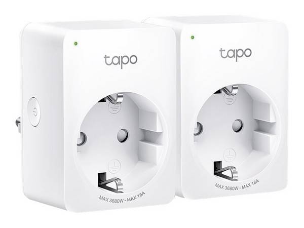 TP-LINK Tapo P110 V1 Smart-Stecker mini kabellos 802.11b/g/n 2.4 Ghz Packung mit 2 2
