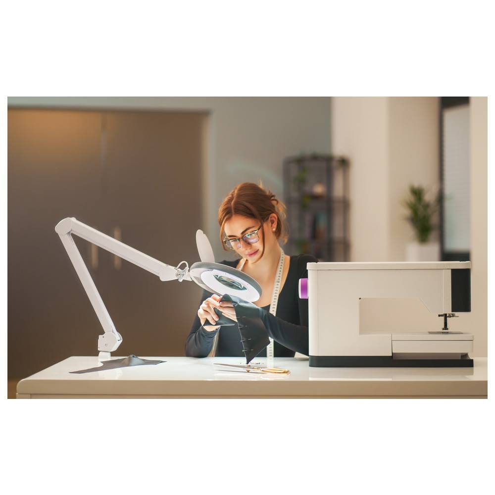 Lumeno 7218SWIII - Lupenleuchte LED O 125 mm Echtglaslinse 8 Dioptrien-2