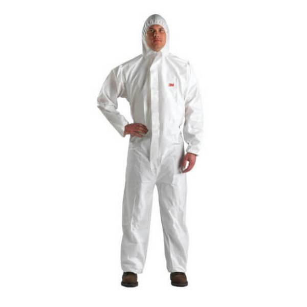 3M 4515, Overall Einweg-Overall 1.24 to 1.32 m 3XL Weiß Mit Kapuze Unisex, SMS-Stoff, Staubschutz, Zuverlässiger Schutz,