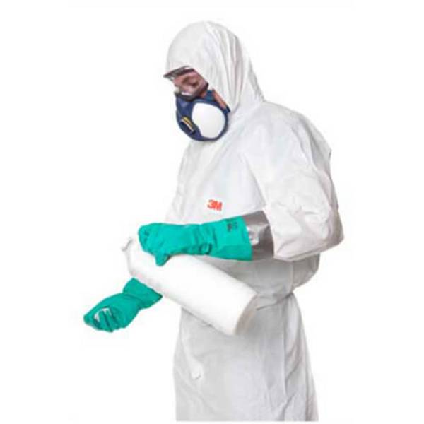 3M 4545, Overall Einweg-Overall 115 to 124 cm 2XL Weiß, 1.94 cm L. Mit Kapuze Herren, Polyethylen, Antistatik