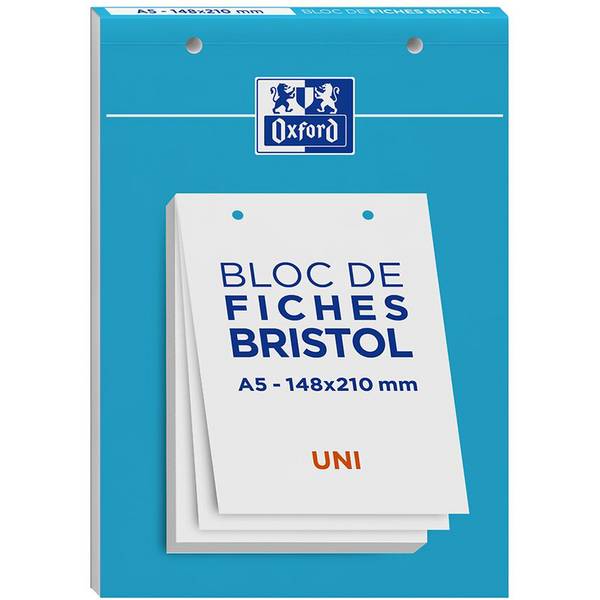 Oxford Karteikarten, DIN A5, blanko, weiß