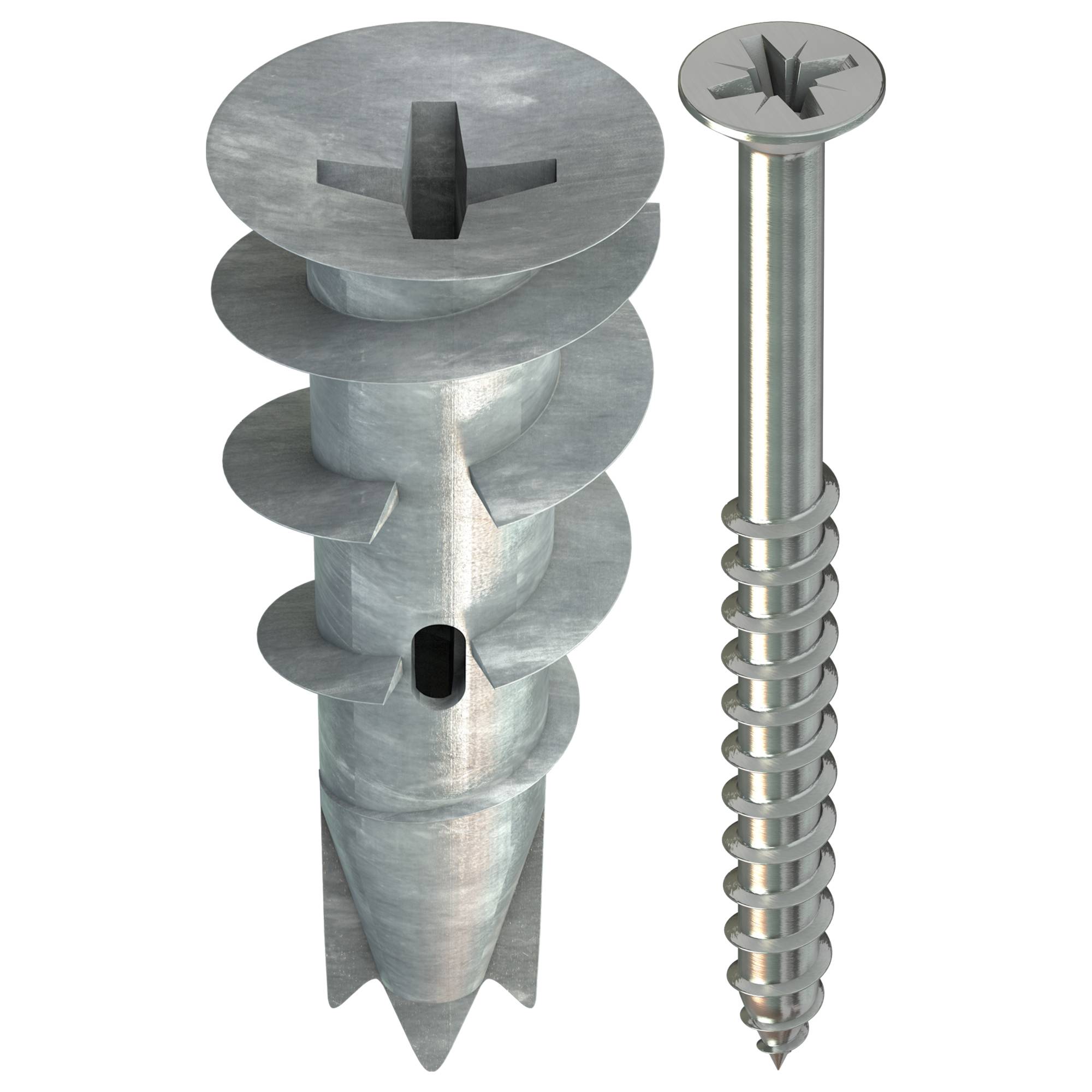 TOX Gipskartondübel Spiral Plus 37 aus Zinkdruckguss mit Schraube 4,5x50 mm - 50 Stück-0