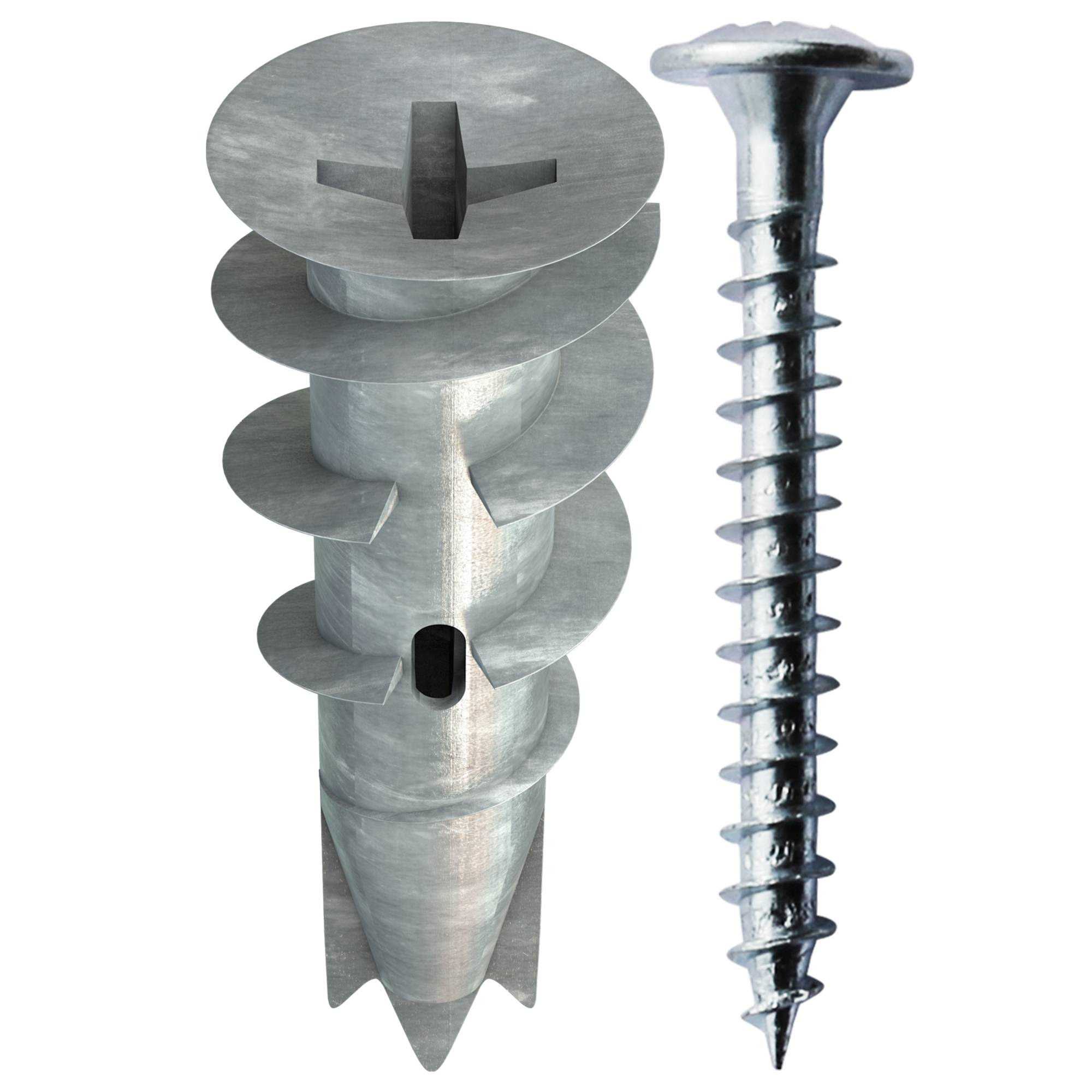 TOX Gipskartondübel Spiral Plus 37 aus Zinkdruckguss mit Schraube 4,5x35 mm - 50 Stück-0