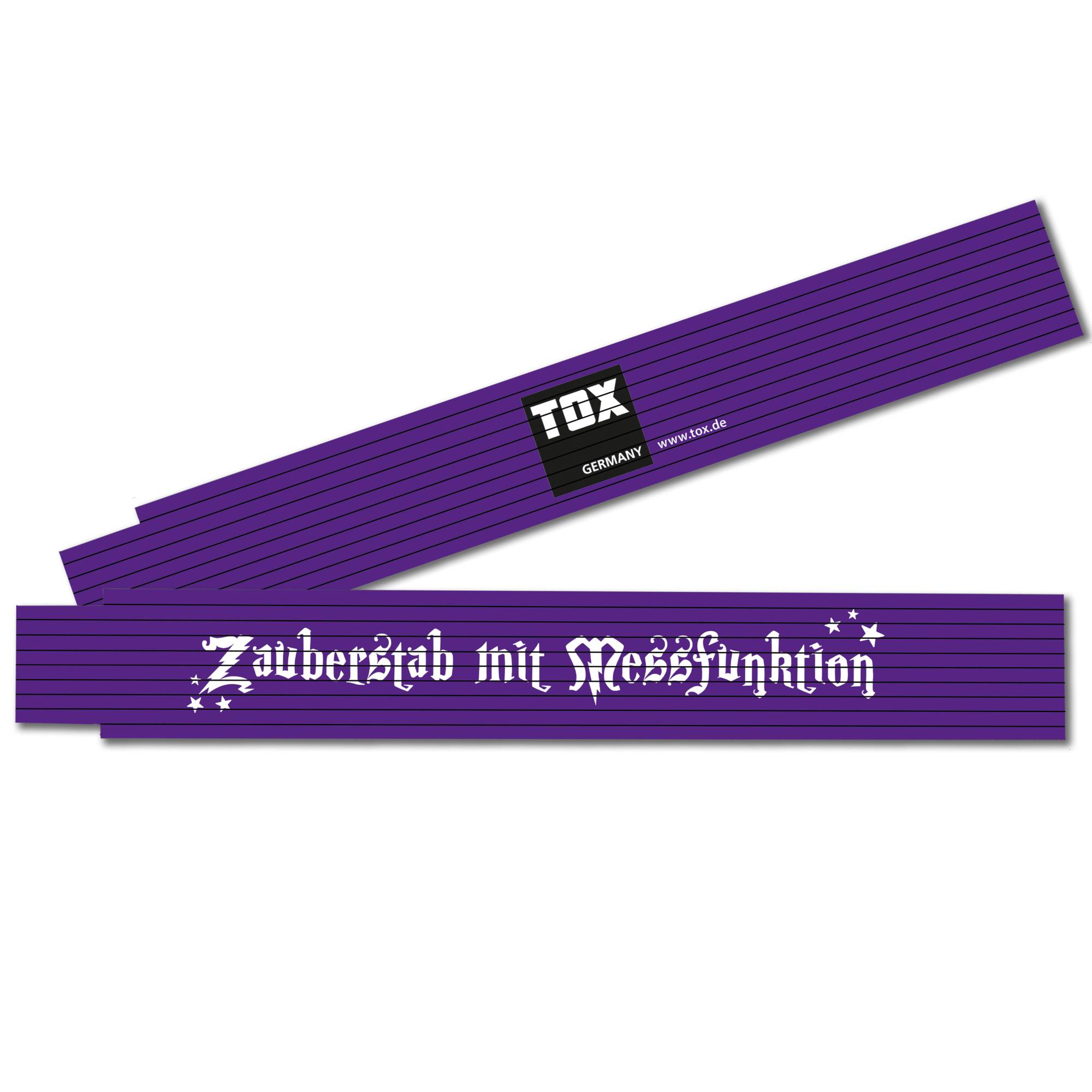 TOX Meterstab Zollstock Gliedermaßstab mit Aufdruck "Zauberstab mit Messfunktion"-1