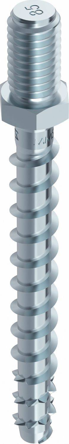 MULTI-MONTI-plus ST Betonschraube Stahl verzinkt Anschlussgewinde M8 SW10 - 7,5 x 60 mm - 50 Stück-0
