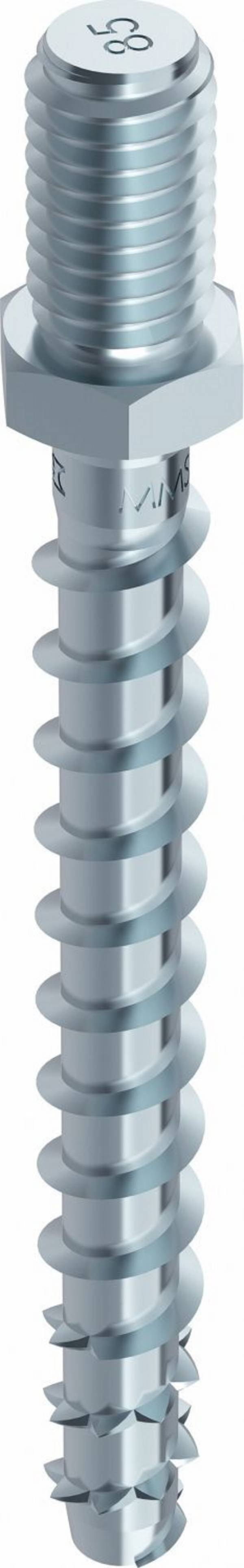MULTI-MONTI-plus ST Betonschraube Stahl verzinkt Anschlussgewinde M10 SW13 - 10 x 85 mm - 25 Stück