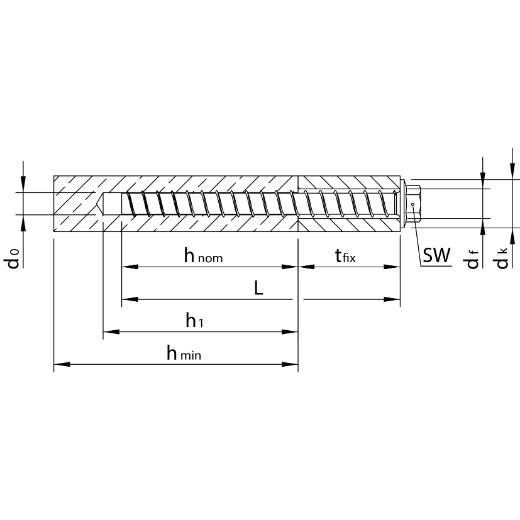 HECO MULTI-MONTI SS Betonschraube Stahl verzinkt Sechskantkopf mit Scheibe 14x110 - 25 Stück-1