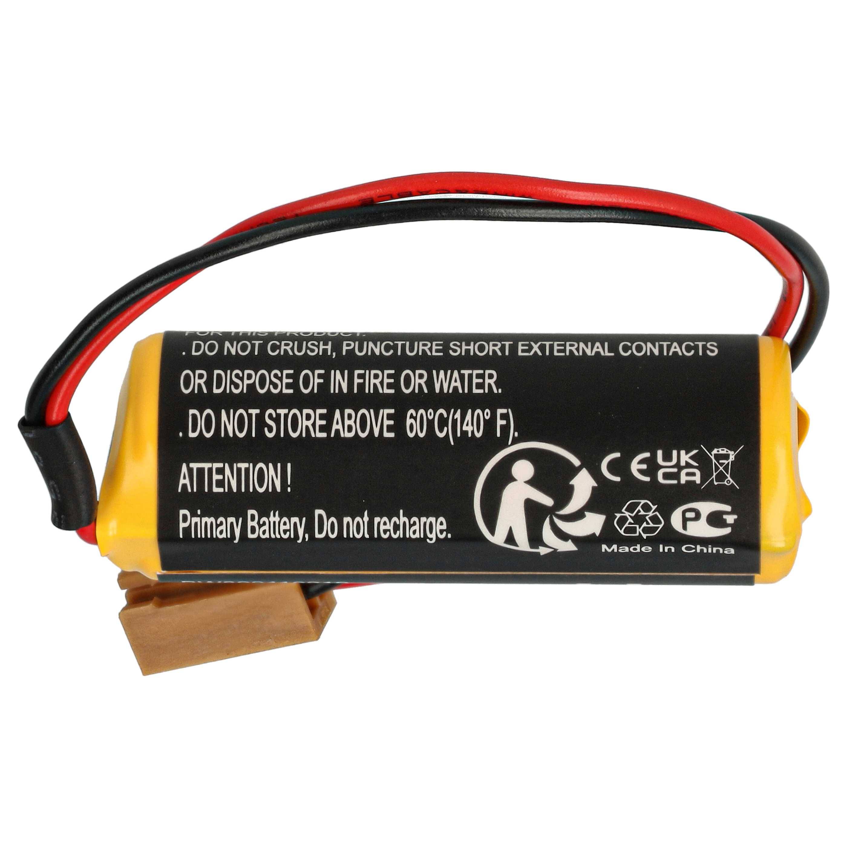 vhbw Batterie Ersatz für Ge Fanuc LX98L-0031-0012 | für Steuereinheit (2000 mAh, 3 V, Li-MnO2)-3