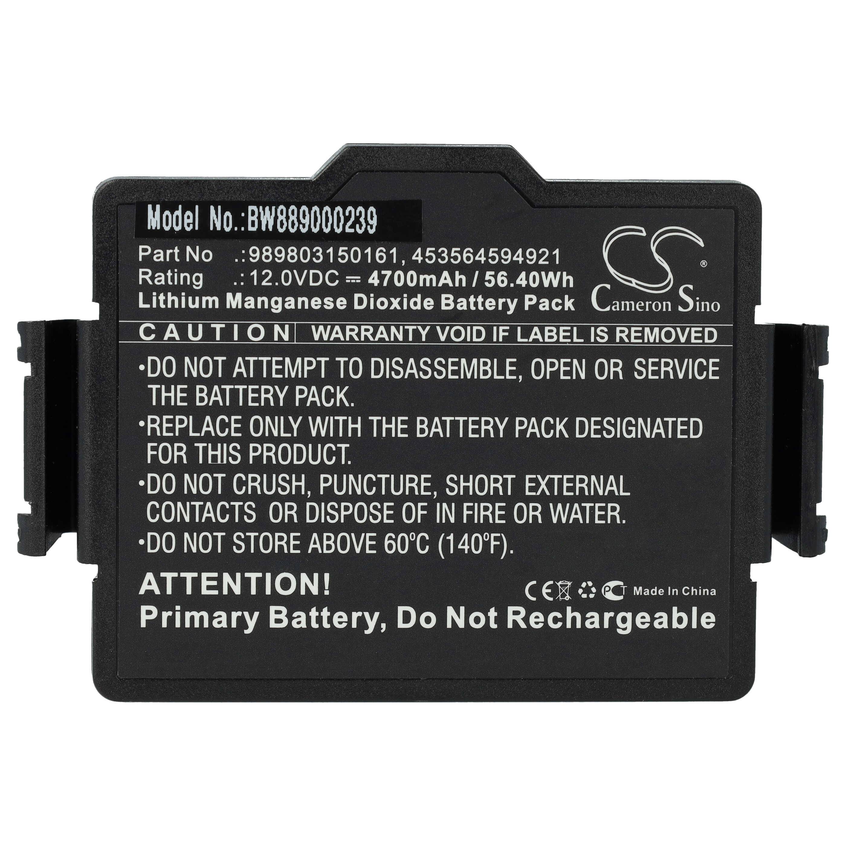 vhbw Batterie kompatibel mit Philips DSA FR3 Medizintechnik (4700mAh, 12V, Li-MnO2)