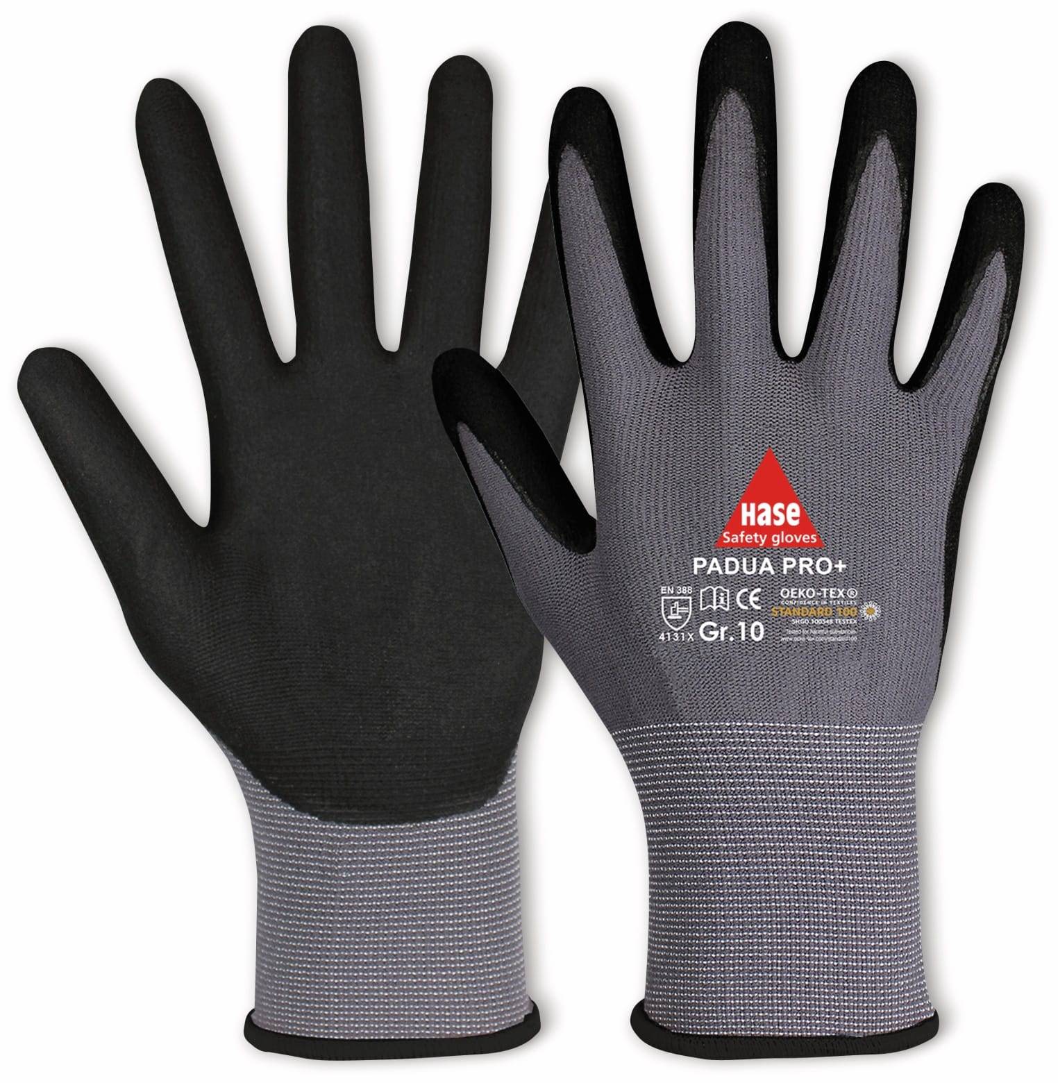 HASE SAFETY GLOVES Arbeitshandschuhe, Padua Pro+, EN 388, EN 420, Touchfähig, Größe 8-0