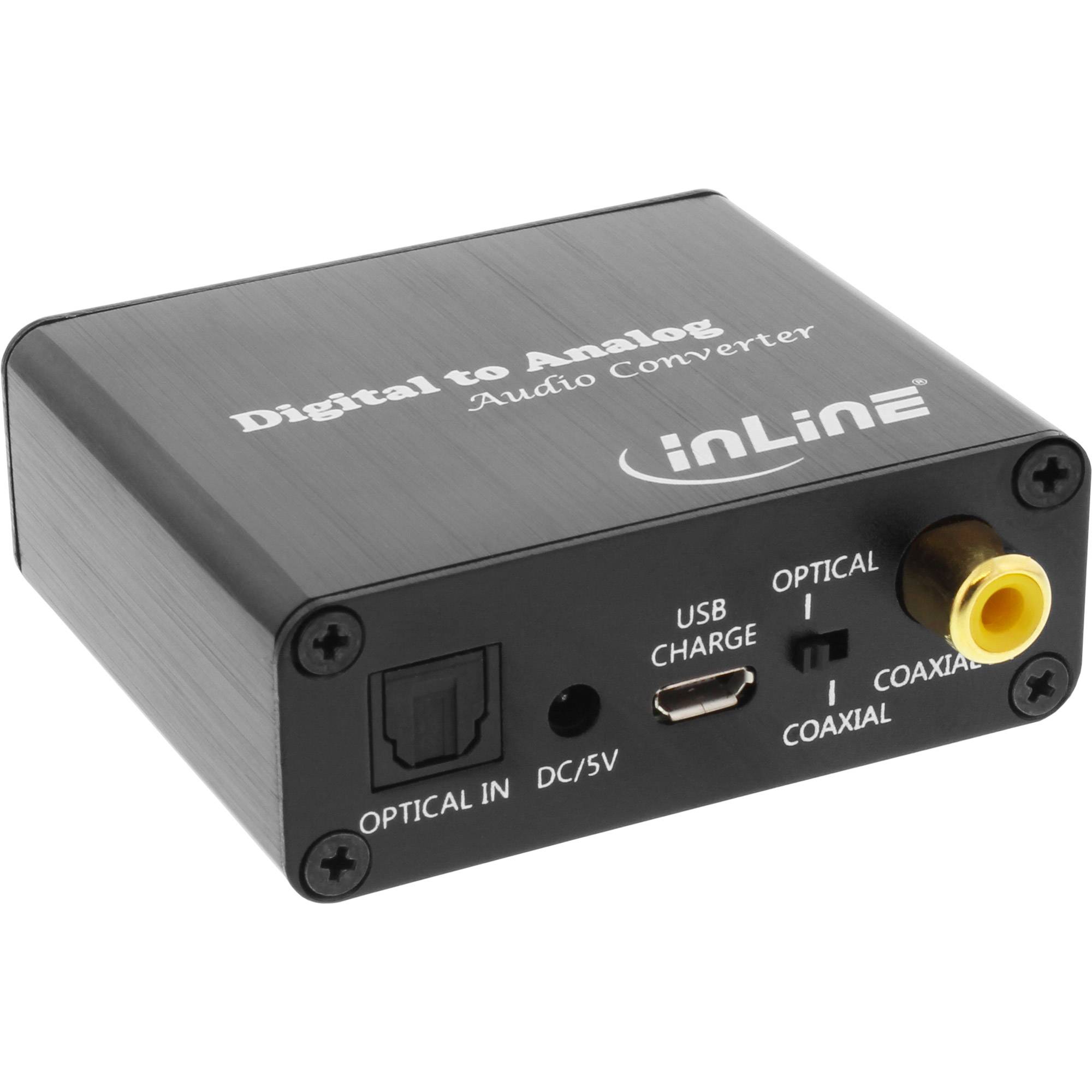 InLine® Audio DA-Wandler, Toslink & Cinch Eingang zu Cinch Stereo Ausgang, USB-0