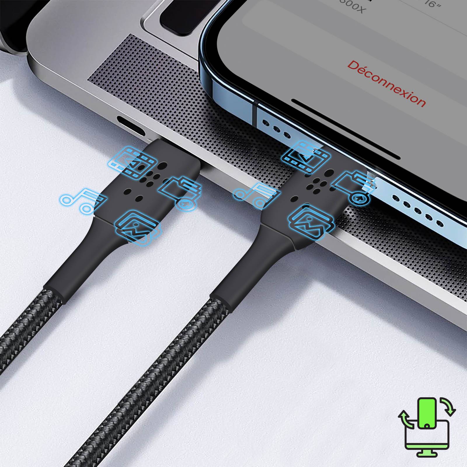 Belkin BOOST CHARGE - Lightning-Kabel - 24 pin USB-C männlich zu Lightning männlich - 2 m - Schwarz - USB-Stromversorgun-4