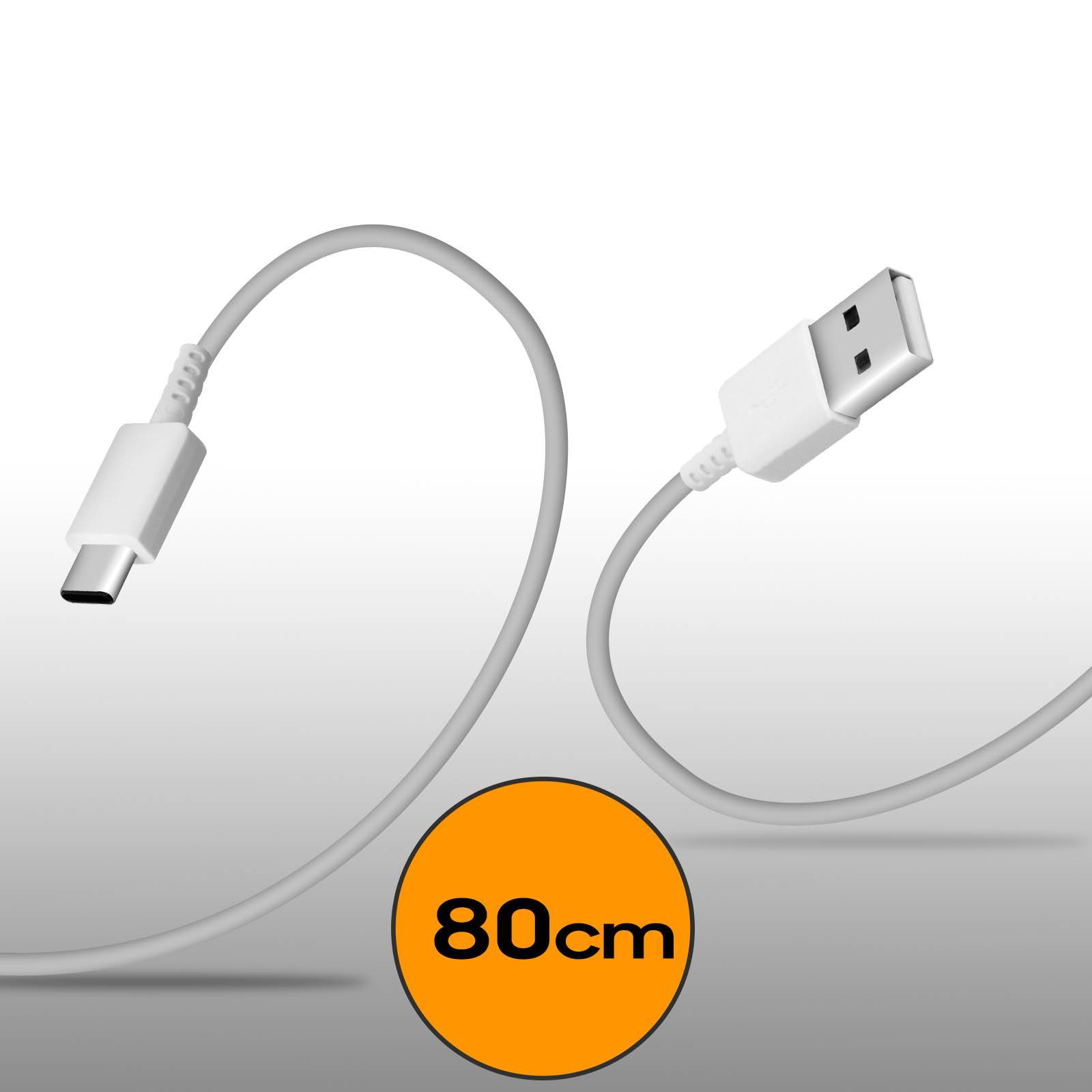 Original Ladekabel Samsung EP-DR140AWE für z.b. Samsung Galaxy A02s, A11, A13 etc. 0,8m Datenkabel 15W Weiß USB-C-4