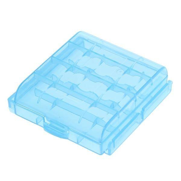 Transportbox für bis zu 4 Mignon (AA) / Micro (AAA) Batterien - Farbe: blau-0