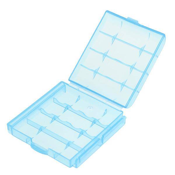 Transportbox für bis zu 4 Mignon (AA) / Micro (AAA) Batterien - Farbe: blau-1