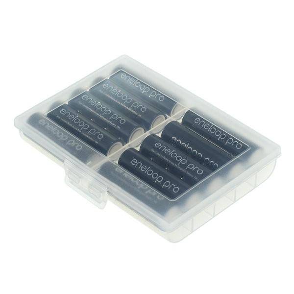 Transportbox für bis zu 10 Mignon (AA) / Micro (AAA) Batterien - Farbe: transparent-1