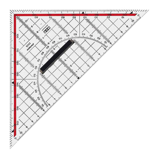 Zeichendreieck 25cm Skala rot-2