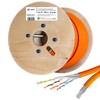 hb-digital Verlegekabel Duplex Netzwerk CAT 7a Installationskabel 250m max. 1200 MHz S/FTP AWG23 LSZH orange