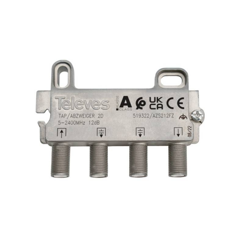 Televes Abzweiger 2f 12dB, 5-2400 MHz AZS212FZ-1