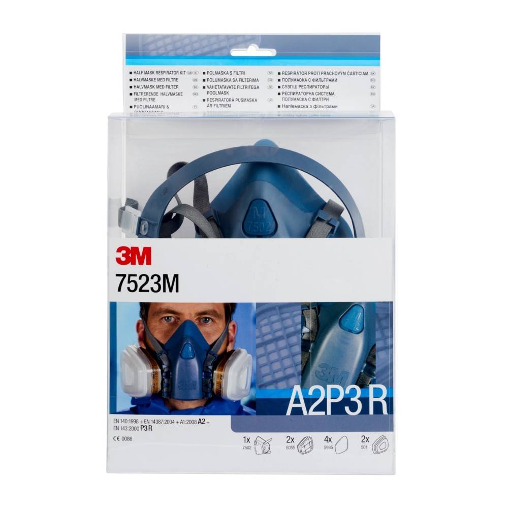 3M Deutschland Halbmasken-Set 7523M (VE4)-0