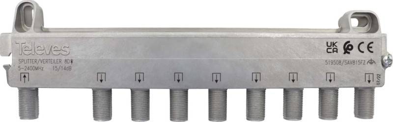 Televes Verteiler 8f 14 dB, 5-2400 MHz SAV815FZ-0