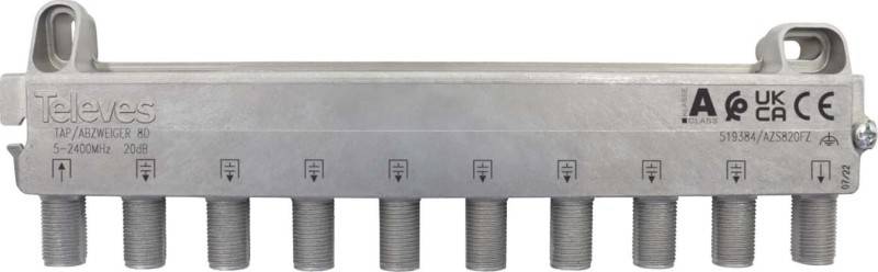 Televes Abzweiger 4f 20 dB, 5-2400 MHz AZS820FZ
